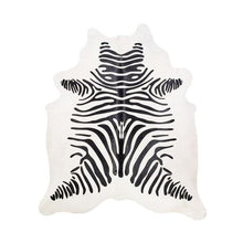 Load image into Gallery viewer, Zebra Black On Off White Cowhide